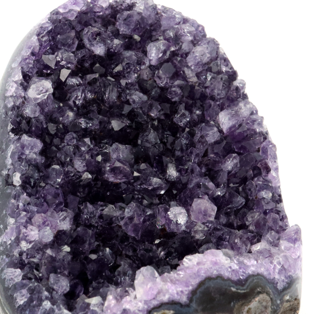 アメジスト クラスター 側面磨き AAA ドゥルーザ 紫水晶 置き物 原石 ウルグアイ産 天然石 1点物 2月 誕生石 天然石