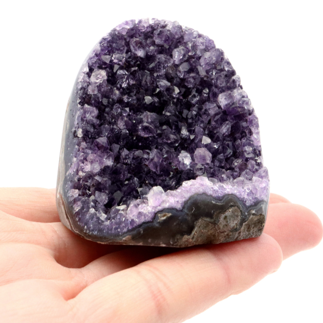 アメジスト クラスター 側面磨き AAA ドゥルーザ 紫水晶 置き物 原石 ウルグアイ産 天然石 1点物 2月 誕生石 天然石