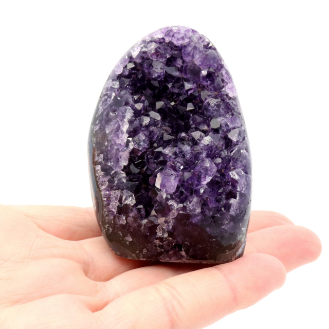アメジスト クラスター 側面磨き AAA ドゥルーザ 紫水晶 置き物 原石 ウルグアイ産 天然石 1点物 2月 誕生石 天然石