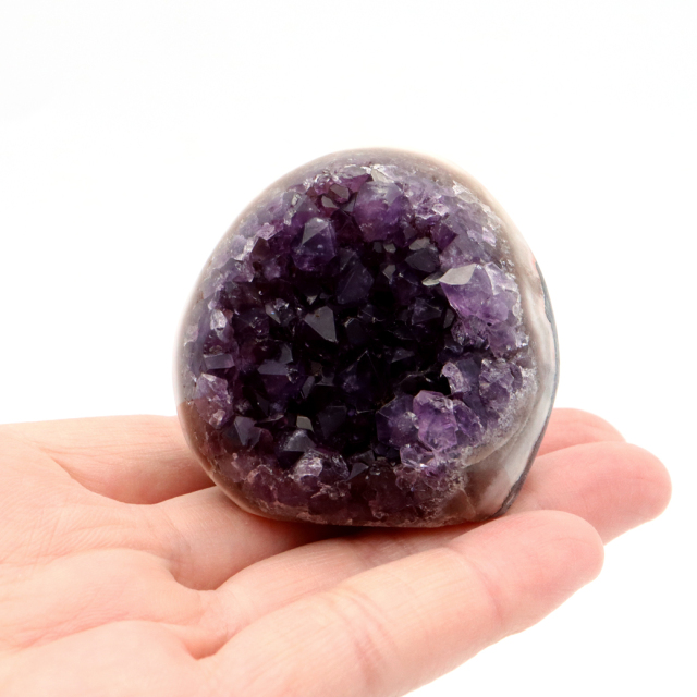 アメジスト クラスター 側面磨き AAA ドゥルーザ 紫水晶 置き物 原石 ウルグアイ産 天然石 1点物 2月 誕生石 天然石