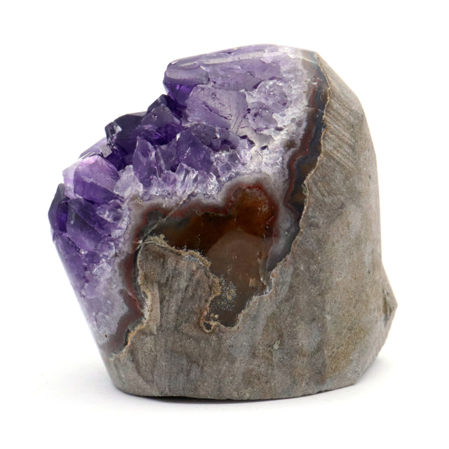 アメジスト クラスター 側面磨き AAA ドゥルーザ 紫水晶 置き物 原石 ウルグアイ産 天然石 1点物 2月 誕生石 天然石