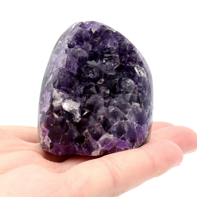 アメジスト クラスター 側面磨き AAA ドゥルーザ 紫水晶 置き物 原石 ウルグアイ産 天然石 1点物 2月 誕生石 天然石
