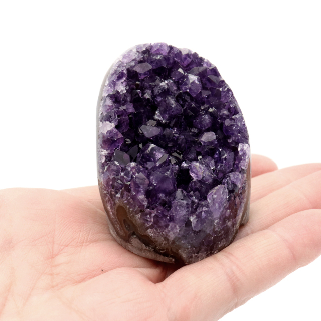 アメジスト クラスター 側面磨き AAA ドゥルーザ 紫水晶 置き物 原石 ウルグアイ産 天然石 1点物 2月 誕生石 天然石