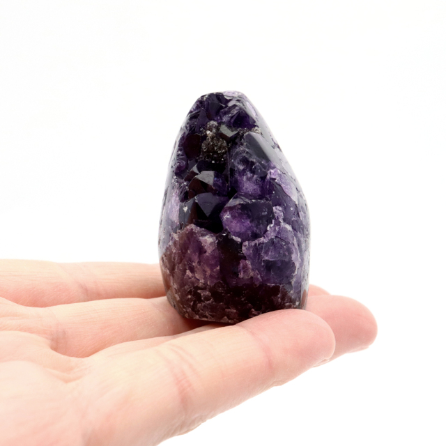 アメジスト クラスター 側面磨き AAA ドゥルーザ 紫水晶 置き物 原石 ウルグアイ産 天然石 1点物 2月 誕生石 天然石