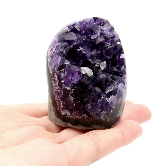 アメジスト クラスター 側面磨き AAA ドゥルーザ 紫水晶 置き物 原石 ウルグアイ産 天然石 1点物 2月 誕生石 天然石 amethyst