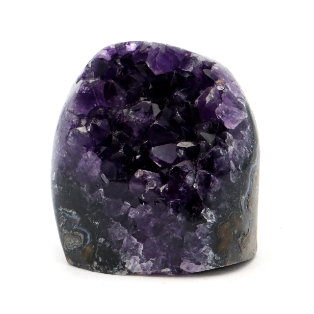 アメジスト クラスター 側面磨き AAA ドゥルーザ 紫水晶 置き物 原石 ウルグアイ産 天然石 1点物 2月 誕生石 天然石 amethyst