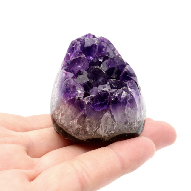 アメジスト クラスター 側面磨き AAA ドゥルーザ 紫水晶 置き物 原石 ウルグアイ産 天然石 1点物 2月 誕生石 天然石 amethyst