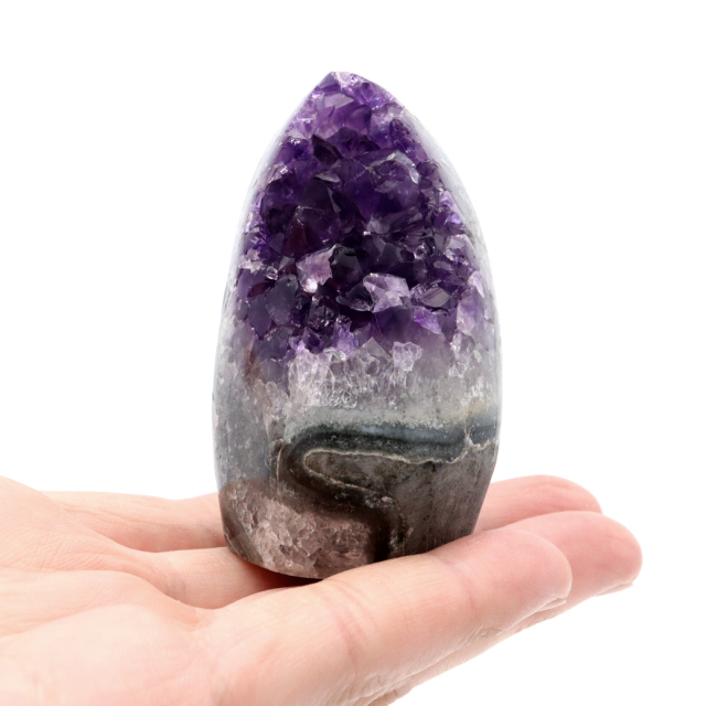 アメジスト クラスター 側面磨き AAA ドゥルーザ 紫水晶 置き物 原石 ウルグアイ産 天然石 1点物 2月 誕生石 天然石 amethyst