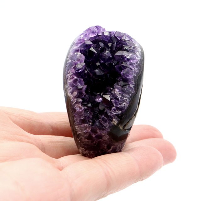 アメジスト クラスター 側面磨き AAA ドゥルーザ 紫水晶 置き物 原石 ウルグアイ産 天然石 1点物 2月 誕生石 天然石 amethyst