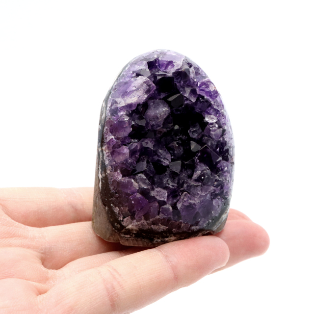 アメジスト クラスター 側面磨き AAA ドゥルーザ 紫水晶 置き物 原石 ウルグアイ産 天然石 1点物 2月 誕生石 天然石 amethyst