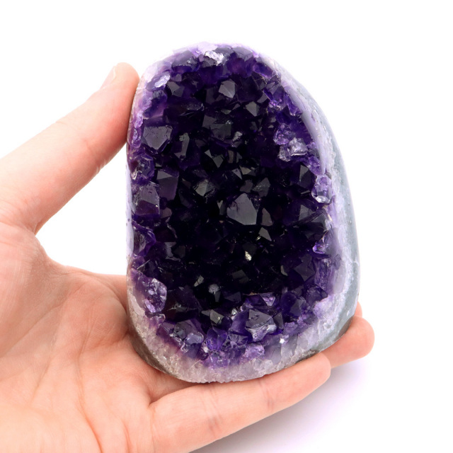 アメジスト クラスター 側面磨き 紫水晶 置き物 原石 ウルグアイ産 天然石 AAA 1点物 2月 誕生石
