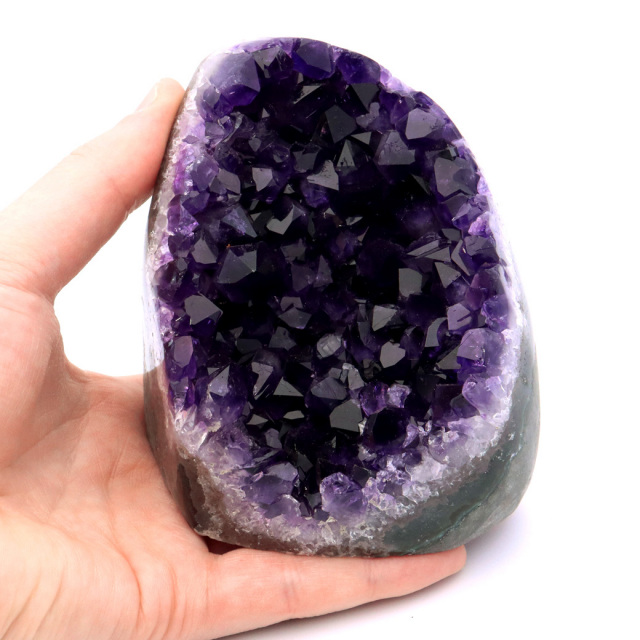 アメジスト クラスター 側面磨き 紫水晶 置き物 原石 ウルグアイ産 天然石 AAA 1点物 2月 誕生石