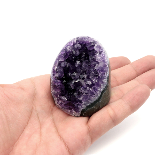 アメジスト クラスター 側面磨き AAA ドゥルーザ 紫水晶 置き物 原石 ウルグアイ産 天然石 1点物 2月 誕生石 天然石 amethyst
