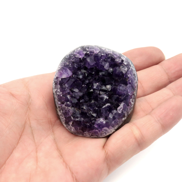 アメジスト クラスター 側面磨き AAA ドゥルーザ 紫水晶 置き物 原石 ウルグアイ産 天然石 1点物 2月 誕生石 天然石 amethyst