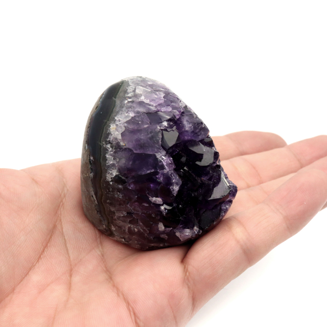 アメジスト クラスター 側面磨き AAA ドゥルーザ 紫水晶 置き物 原石 ウルグアイ産 天然石 1点物 2月 誕生石 天然石 amethyst