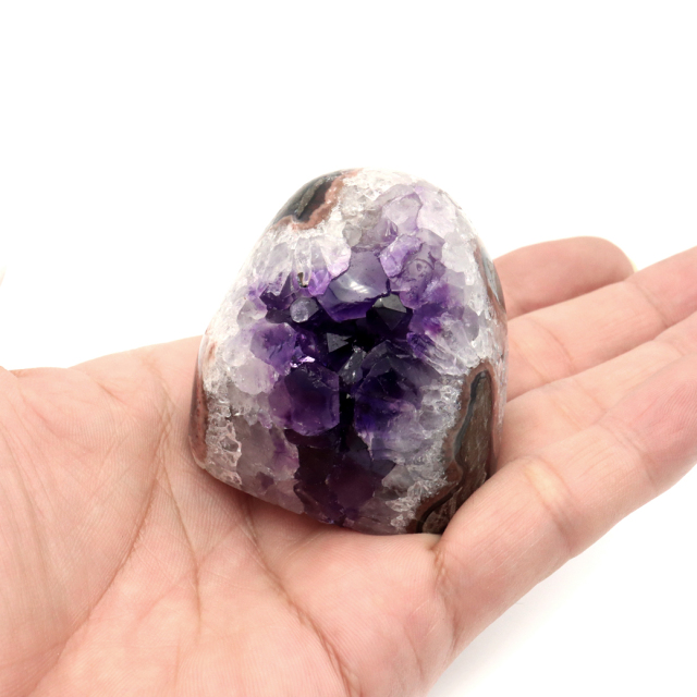 アメジスト クラスター 側面磨き AAA ドゥルーザ 紫水晶 置き物 原石 ウルグアイ産 天然石 1点物 2月 誕生石 天然石 amethyst