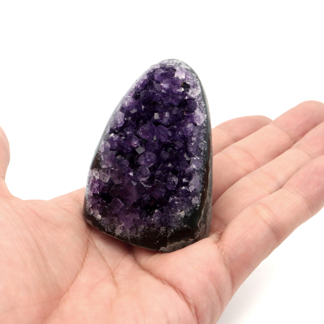 アメジスト クラスター 側面磨き AAA ドゥルーザ 紫水晶 置き物 原石 ウルグアイ産 天然石 1点物 2月 誕生石 天然石 amethyst