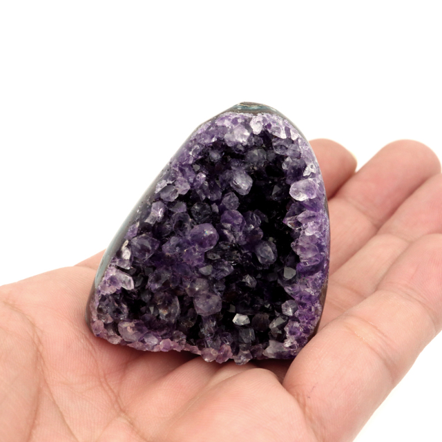 アメジスト クラスター 側面磨き AAA ドゥルーザ 紫水晶 置き物 原石 ウルグアイ産 天然石 1点物 2月 誕生石 天然石 amethyst