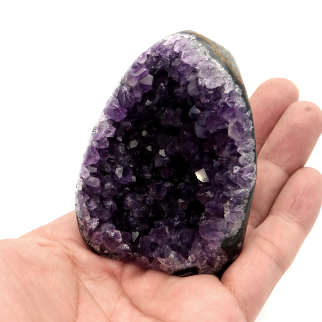 アメジスト クラスター 側面磨き AAA ドゥルーザ 紫水晶 置き物 原石 ウルグアイ産 天然石 1点物 2月 誕生石 天然石 amethyst