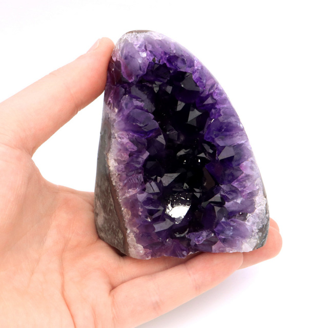 アメジスト クラスター 側面磨き 紫水晶 置き物 原石 ウルグアイ産 天然石 AAA 1点物 2月 誕生石