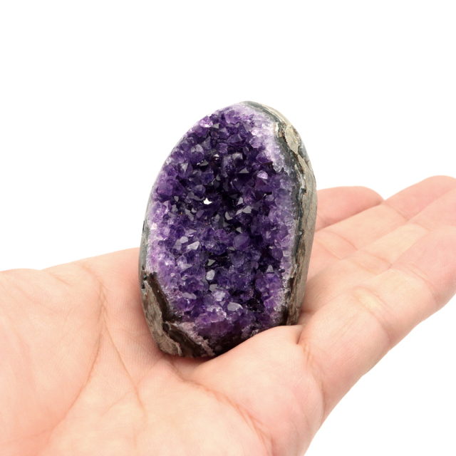 アメジスト クラスター 側面磨き AAA ドゥルーザ 紫水晶 置き物 原石 ウルグアイ産 天然石 1点物 2月 誕生石 天然石 amethyst