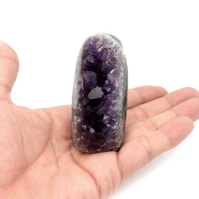 アメジスト クラスター 側面磨き AAA ドゥルーザ 紫水晶 置き物 原石 ウルグアイ産 天然石 1点物 2月 誕生石 天然石 amethyst