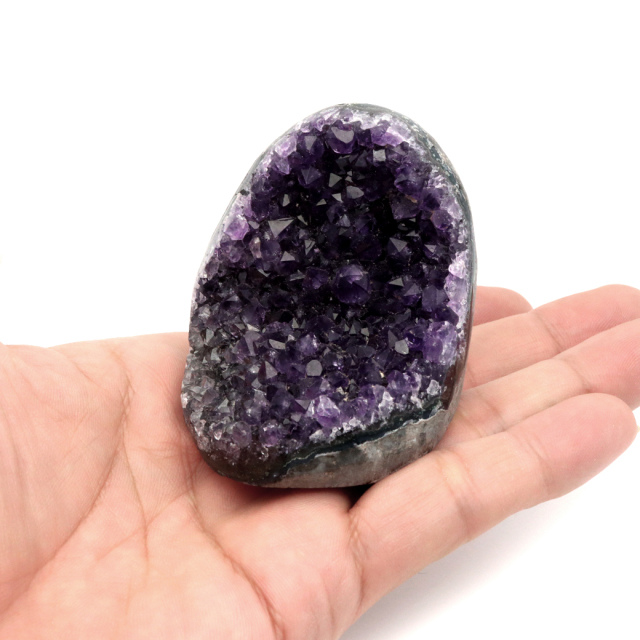 アメジスト クラスター 側面磨き AAA ドゥルーザ 紫水晶 置き物 原石 ウルグアイ産 天然石 1点物 2月 誕生石 天然石 amethyst
