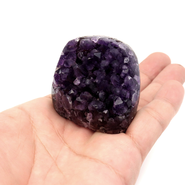 アメジスト クラスター 側面磨き AAA ドゥルーザ 紫水晶 置き物 原石 ウルグアイ産 天然石 1点物 2月 誕生石 天然石 amethyst
