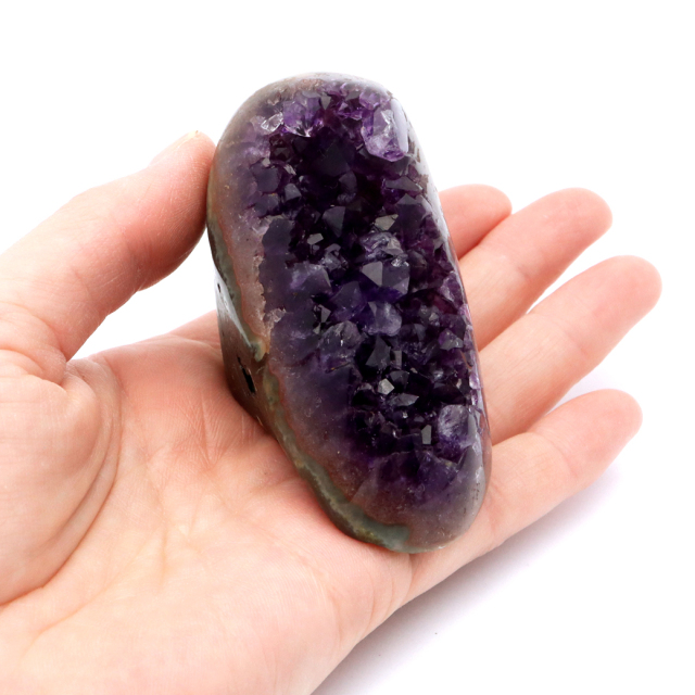 アメジスト クラスター 側面磨き AAA ドゥルーザ 紫水晶 置き物 原石 ウルグアイ産 天然石 1点物 2月 誕生石 天然石 amethyst