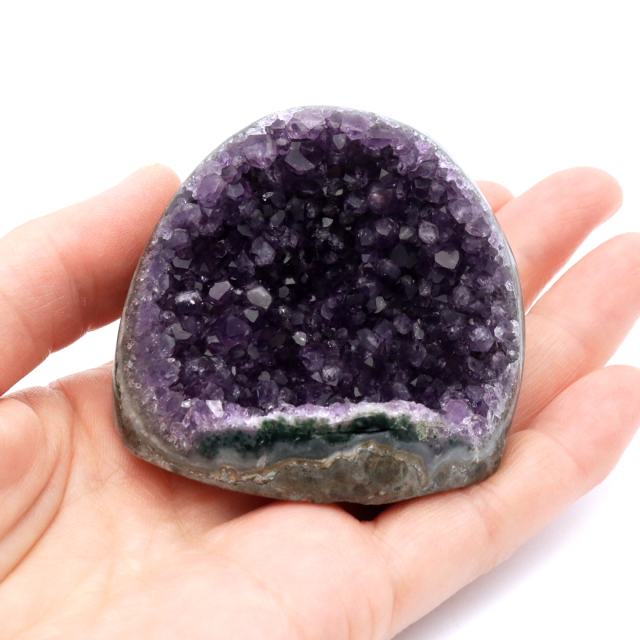アメジスト クラスター 側面磨き AAA ドゥルーザ 紫水晶 置き物 原石 ウルグアイ産 天然石 1点物 2月 誕生石 天然石 amethyst