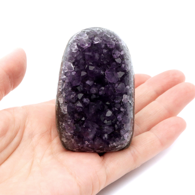 アメジスト クラスター 側面磨き AAA ドゥルーザ 紫水晶 置き物 原石 ウルグアイ産 天然石 1点物 2月 誕生石 天然石 amethyst