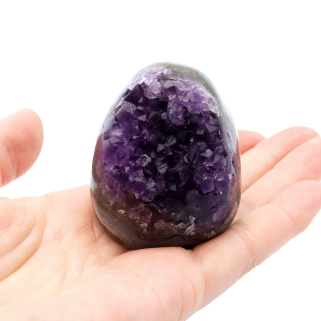 アメジスト クラスター 側面磨き AAA ドゥルーザ 紫水晶 置き物 原石 ウルグアイ産 天然石 1点物 2月 誕生石 天然石 amethyst