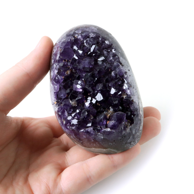 アメジスト クラスター 側面磨き AAA ドゥルーザ 紫水晶 置き物 原石 ウルグアイ産 天然石 1点物 2月 誕生石 天然石 amethyst