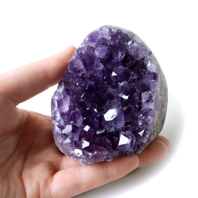アメジスト クラスター 側面磨き AAA ドゥルーザ 紫水晶 置き物 原石 ウルグアイ産 天然石 1点物 2月 誕生石 天然石 amethyst
