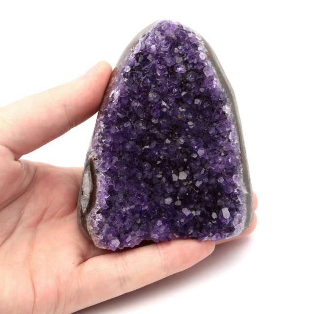 アメジスト クラスター 側面磨き AAA ドゥルーザ 紫水晶 置き物 原石 ウルグアイ産 天然石 1点物 2月 誕生石 天然石 amethyst