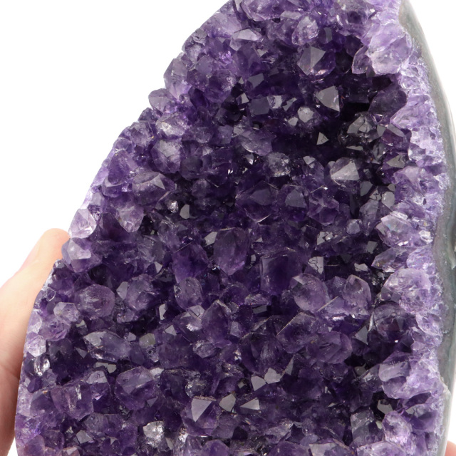アメジスト クラスター 側面磨き AAA ドゥルーザ 紫水晶 置き物 原石 ウルグアイ産 天然石 1点物 2月 誕生石 天然石 amethyst