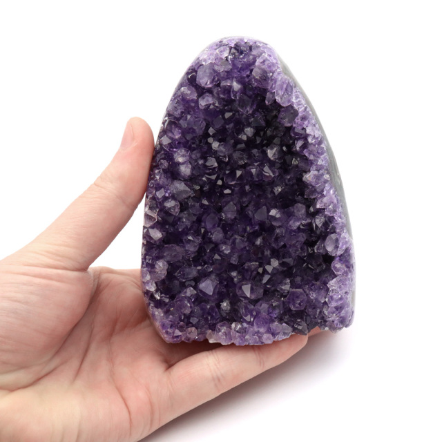 アメジスト クラスター 側面磨き AAA ドゥルーザ 紫水晶 置き物 原石 ウルグアイ産 天然石 1点物 2月 誕生石 天然石 amethyst