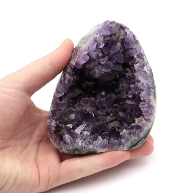 アメジスト クラスター 側面磨き AAA ドゥルーザ 紫水晶 置き物 原石 ウルグアイ産 天然石 1点物 2月 誕生石 天然石 amethyst