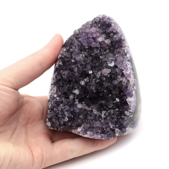 アメジスト クラスター 側面磨き AAA ドゥルーザ 紫水晶 置き物 原石 ウルグアイ産 天然石 1点物 2月 誕生石 天然石 amethyst