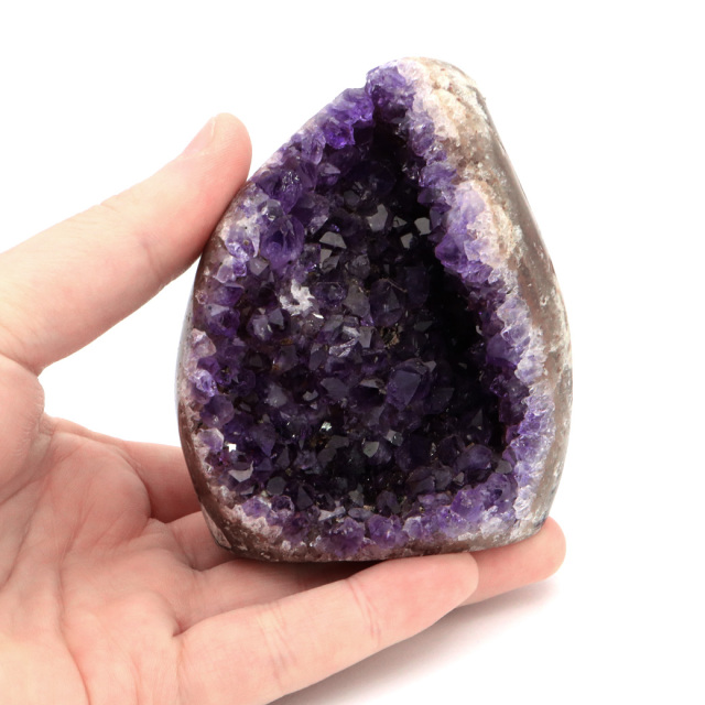 アメジスト クラスター 側面磨き AAA ドゥルーザ 紫水晶 置き物 原石 ウルグアイ産 天然石 1点物 2月 誕生石 天然石 amethyst