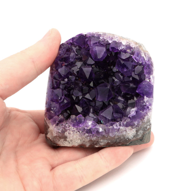 アメジスト クラスター 側面磨き AAA ドゥルーザ 紫水晶 置き物 原石 ウルグアイ産 天然石 1点物 2月 誕生石 天然石 amethyst