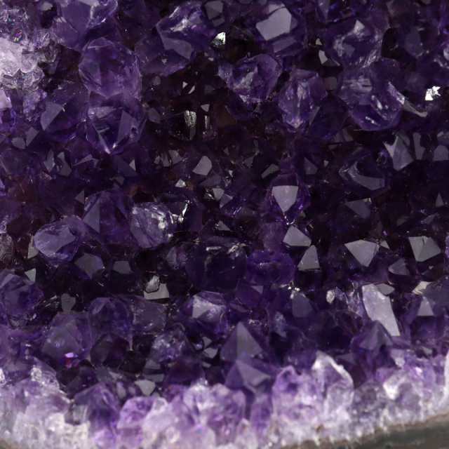 アメジスト クラスター 側面磨き AAA ドゥルーザ 紫水晶 置き物 原石 ウルグアイ産 天然石 1点物 2月 誕生石 天然石 amethyst