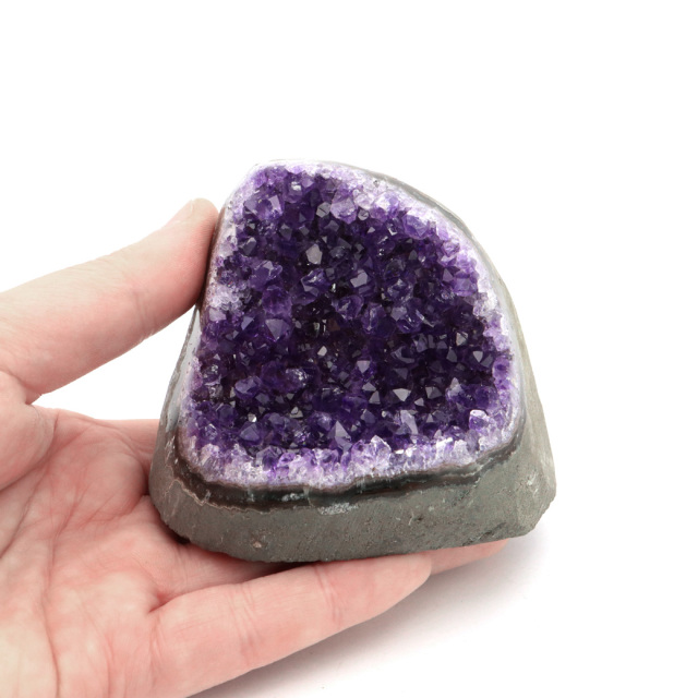 アメジスト クラスター 側面磨き AAA ドゥルーザ 紫水晶 置き物 原石 ウルグアイ産 天然石 1点物 2月 誕生石 天然石 amethyst