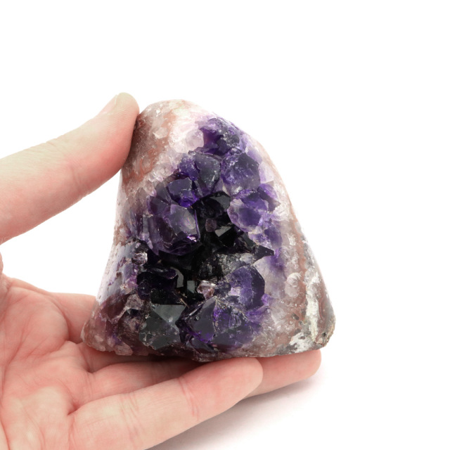 アメジスト クラスター 側面磨き AAA ドゥルーザ 紫水晶 置き物 原石 ウルグアイ産 天然石 1点物 2月 誕生石 天然石 amethyst