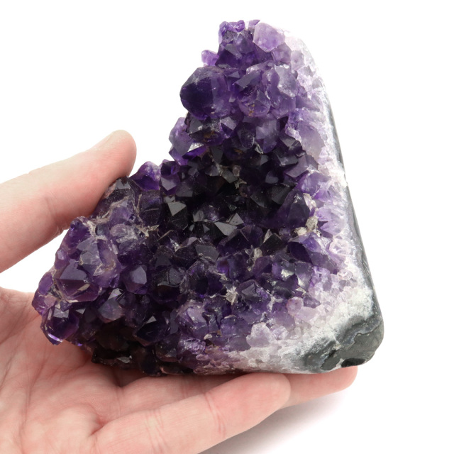アメジスト クラスター 側面磨き AAA ドゥルーザ 紫水晶 置き物 原石 ウルグアイ産 天然石 1点物 2月 誕生石 天然石 amethyst