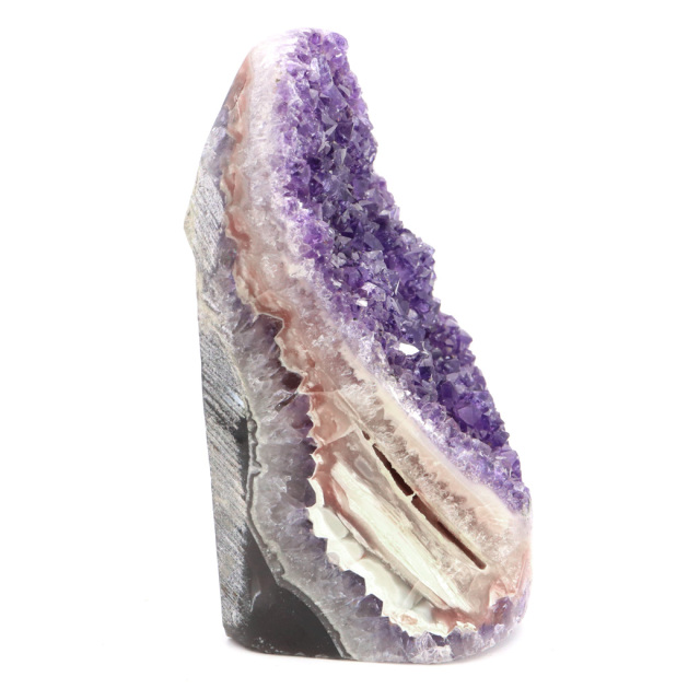 アメジスト クラスター 側面磨き AAA ドゥルーザ 紫水晶 置き物 原石 ウルグアイ産 天然石 1点物 2月 誕生石 天然石 amethyst