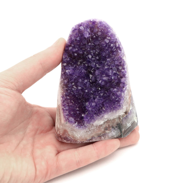 アメジスト クラスター 側面磨き AAA ドゥルーザ 紫水晶 置き物 原石 ウルグアイ産 天然石 1点物 2月 誕生石 天然石 amethyst
