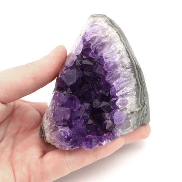 アメジスト クラスター 側面磨き AAA ドゥルーザ 紫水晶 置き物 原石 ウルグアイ産 天然石 1点物 2月 誕生石 天然石 amethyst