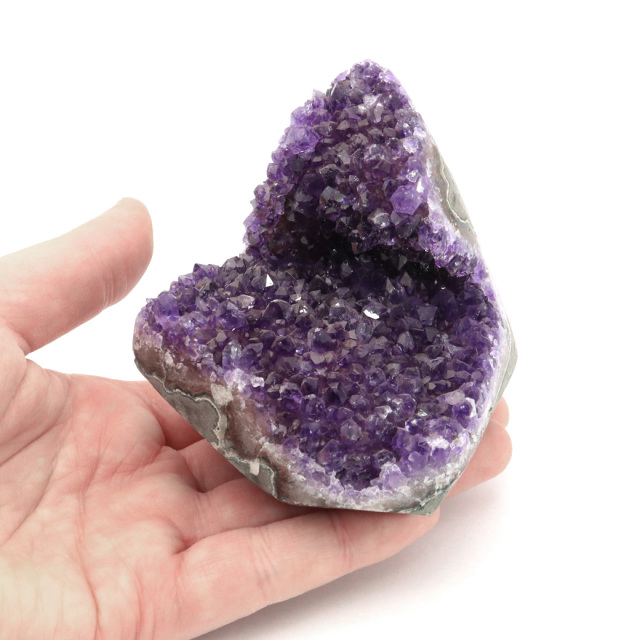 アメジスト クラスター 側面磨き AAA ドゥルーザ 紫水晶 置き物 原石 ウルグアイ産 天然石 1点物 2月 誕生石 天然石 amethyst