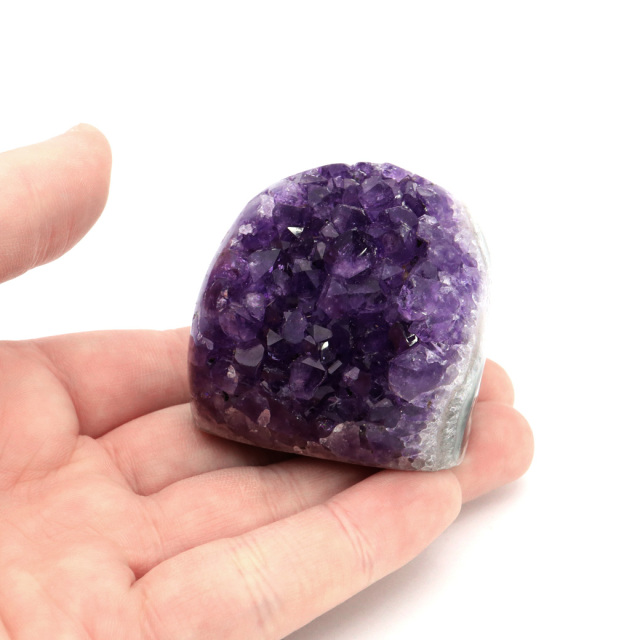 アメジスト クラスター 側面磨き AAA ドゥルーザ 紫水晶 置き物 原石 ウルグアイ産 天然石 1点物 2月 誕生石 天然石 amethyst
